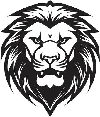 Savage Majesty The Roaring Dominance of Black Lion Logo Sleek Dominance The Majestic Power of Lion Icon in Vector