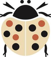 Monochromatic Majesty Minimalist Ladybug Profile Eyes of the Ladybug Logo of Delight vector