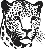 The Feral Stalker Black Vector Leopard Logo Feline Finesse Black Leopard Icon in Vector