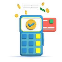 3d product bill payment concept icon photo