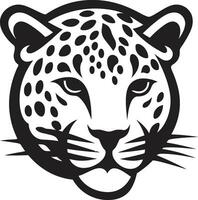 majestuoso majestad negro leopardo icono excelencia elegante cazador negro leopardo emblema en vector