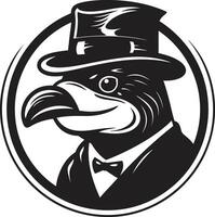 elegante negro vector ornitorrinco icono un misterioso australiano mascota ornitorrinco logo en noir un tributo a abajo bajo maravillas