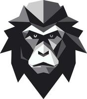 africano primate logo babuino dinastía heráldica vector