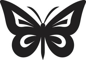 noir belleza en vuelo negro mariposa logo artístico elegancia mariposa emblema vector