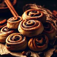 Cinnamon roll ai generated photo