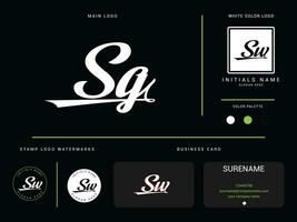 vestir sg lujo logo, minimalista Moda sg logo icono y marca diseño vector