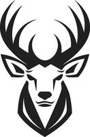 Monochromatic Majesty Deer Symbol in the Wild The Art of Natures Beauty Black Vector Emblem