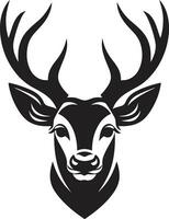 Deer Logo in Noir A Timeless Tribute to the Wild Sleek and Majestic Black Vector Deer Emblem