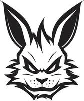 Graceful Rabbit Vector Insignia Abstract Black Hare Seal