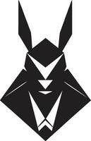 Sleek Rabbit Monogram of Distinction Modern Rabbit Silhouette Symbol vector