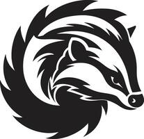 Sleek Perfumed Silhouette Skunk Marvel Iconic Skunk Majesty Wild Emblem vector