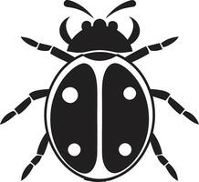 Minimalistic Beauty Graceful Ladybug Silhouette Geometric Delight Vector Ladybug Badge