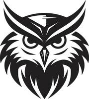 Owl Perched on a Branch Owl and Crescent Moon Symbol vector