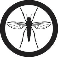 Intricate Mosquito Badge Minimalistic Mosquito Icon vector