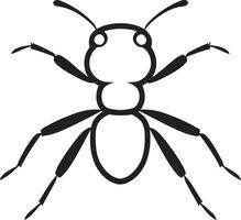 Ant in Shadows Bold Black Vector Emblem Streamlined Ant Icon A Black Vector Masterpiece
