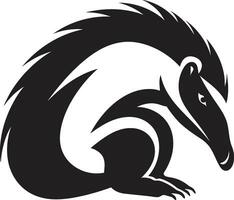 Black Vector Anteater A Logo for the Ages Elegant Black Anteater Symbol Vector Logo Brilliance