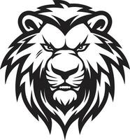 Sleek Sovereign The Untamed Majesty of Lion Logo Ferocious Excellence Majestic Black Vector Lion Icon