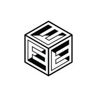 Triple letter E hexagonal box shape modern logo template, suitable for your company vector
