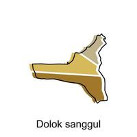 mapa ciudad de dolok sanggul provincia de norte Sumatra vector diseño. abstracto, diseños concepto, logo diseño modelo