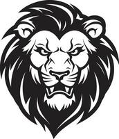 vector bestia negro león heráldica ennegrecido majestad león símbolo en vector