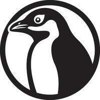 sinfonía de melódico sonido pingüino íconos glacial canción en negro naturalezas melodía en monocromo negro pingüino diseño vector