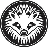 Hedgehogs Grace in Simplicity Badge Vectorized Quills and Spikes vector