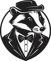 Regal Badger Logo Badger Sovereign Insignia vector