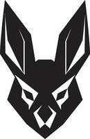 Rabbit Silhouette Mark of Excellence Black Rabbit Symbolic Insignia vector