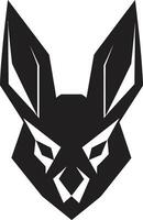 Rabbit Silhouette Mark of Excellence Black Rabbit Symbolic Insignia vector