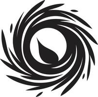 Elegance in Monochrome Black Bird Nest Symbol Nurturing Design Bird Nest Icon in Black vector