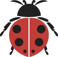 Intricate Precision The Ladybugs Geometric Badge Majestic Delight The Sleek Ladybug Insignia in Shadows vector