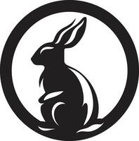 Abstract Black Hare Graphic Premium Rabbit Silhouette Insignia vector