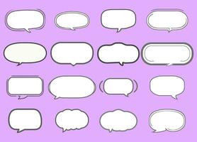 Set of speech bubbles in line design. Communication bubble icons. Dialog balloons for web and graphic design. vector