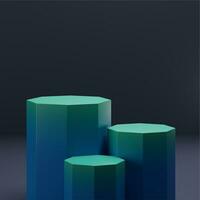 3D Geometric Podium Designed for Product Showcases. Elevate Your Product Presentation with a 3D Geometric Podium. A Stylish 3D Podium Ideal for Showcasing Your Products photo