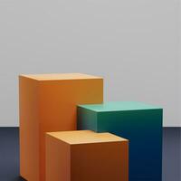 3D Geometric Podium Designed for Product Showcases. Elevate Your Product Presentation with a 3D Geometric Podium. A Stylish 3D Podium Ideal for Showcasing Your Products photo