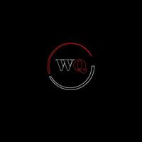 WQ creative modern letters logo design template vector