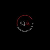 QA creative modern letters logo design template vector