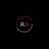rs creativo moderno letras logo diseño modelo vector