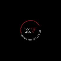 XV creative modern letters logo design template vector