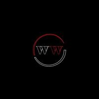 ww creativo moderno letras logo diseño modelo vector