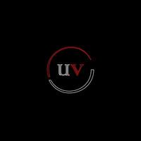 UV creative modern letters logo design template vector
