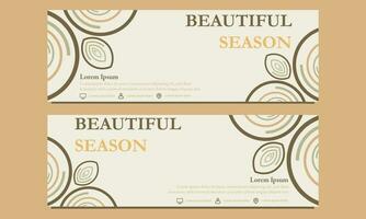 soft color beautiful floral horizontal banner template. Suitable for web banner, banner and internet ads vector