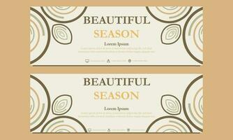 soft color beautiful floral horizontal banner template. Suitable for web banner, banner and internet ads vector