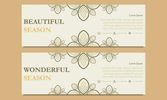 soft color beautiful floral horizontal banner template. Suitable for web banner, banner and internet ads vector