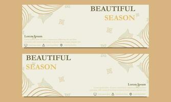 beautiful season horizontal banner template. Suitable for web banner, banner and internet ads vector