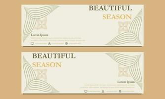 beautiful season horizontal banner template. Suitable for web banner, banner and internet ads vector