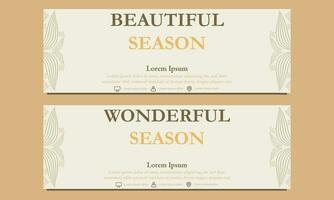 beautiful season horizontal banner template. Suitable for web banner, banner and internet ads vector