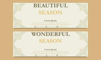 beautiful season horizontal banner template. Suitable for web banner, banner and internet ads vector