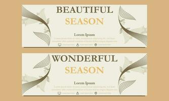 beautiful season horizontal banner template. Suitable for web banner, banner and internet ads vector