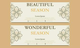 soft color beautiful floral horizontal banner template. Suitable for web banner, banner and internet ads vector